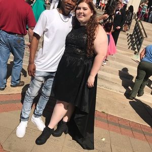 Black high low prom dress